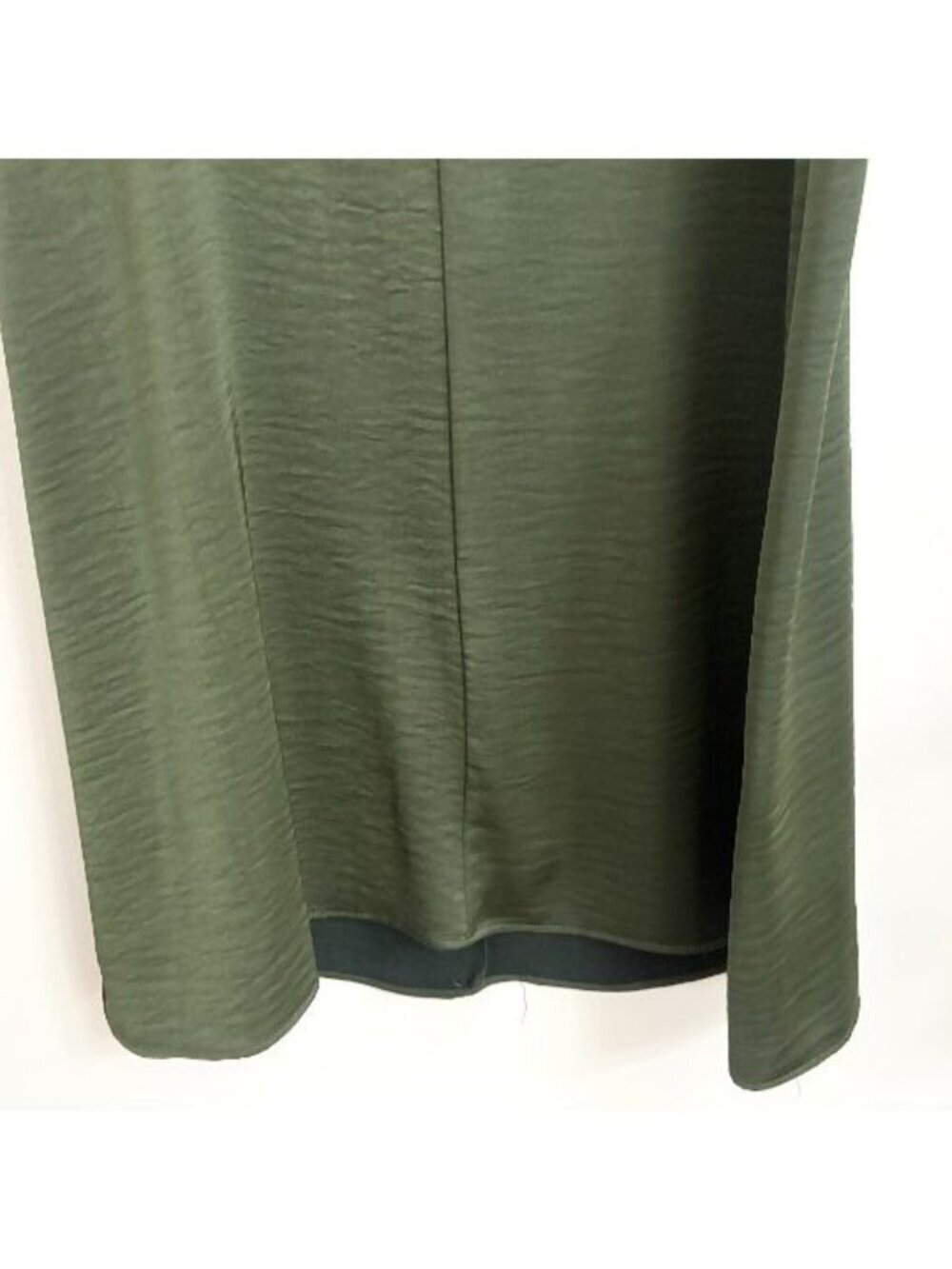 NWT Zara Emerald Green Satin Effect Midi Skirt - Sz Small - Picture 4 of 8